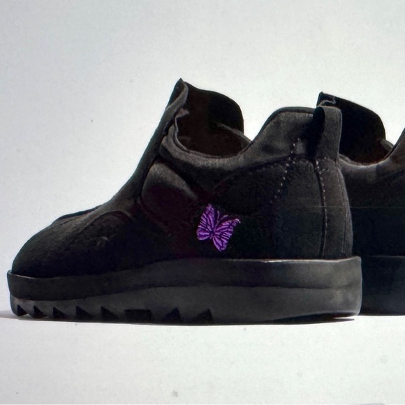 Reebok Beatnik X Needles Black Moccasin with Embroidered Purple Butterfly NWOT - Picture 2 of 15